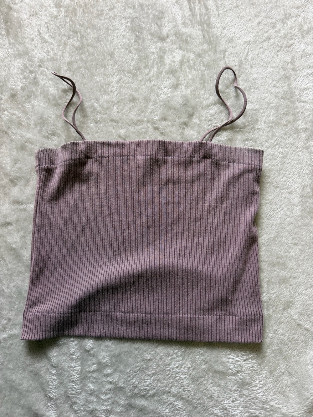 American Eagle Outfitters Mauve Ribbed Spaghetti Strap Tank